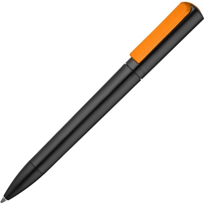 PS2006860 Ritter-Pen. Ручка шариковая Split Black Neon, черная с оранжевым