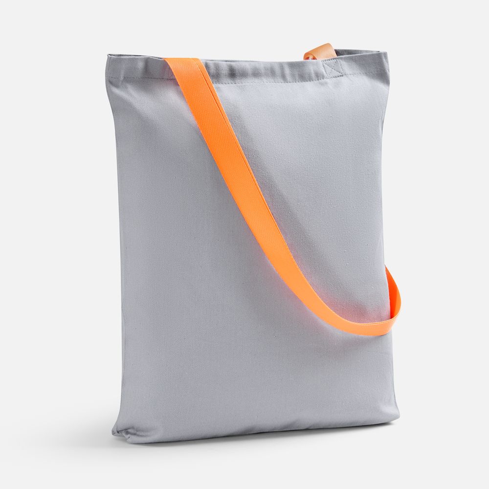 PS1710255020 andor. Шопер B4, серый с оранжевыми ручками