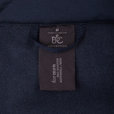 PS2004787 BNC. Куртка мужская Hooded Softshell темно-синяя
