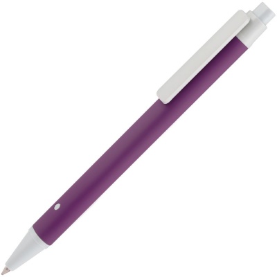 PS2013414 Open. Ручка шариковая Button Up, фиолетовая с белым