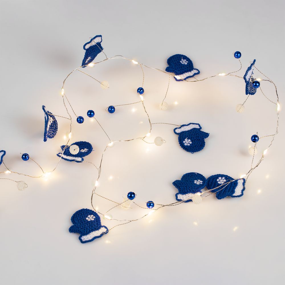 PS171025973 Гирлянда Merry Mittens, синяя
