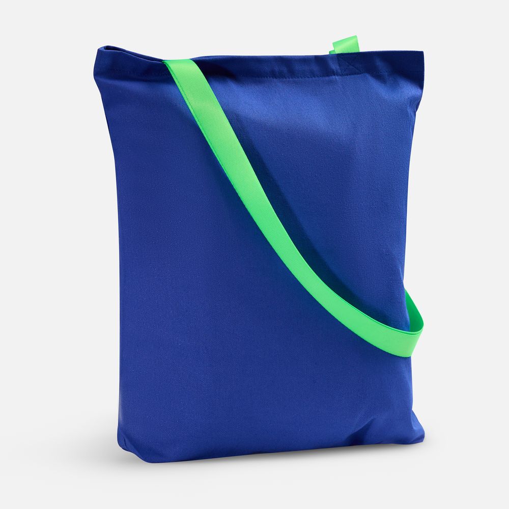 PS1710255021 andor. Шопер B4, синий с зелеными ручками