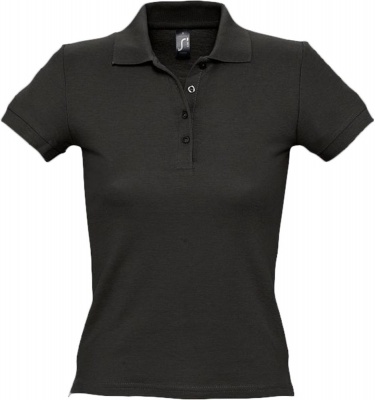 PS14TX-BLK11 Sol&#39;s. Рубашка поло женская PEOPLE 210, черная