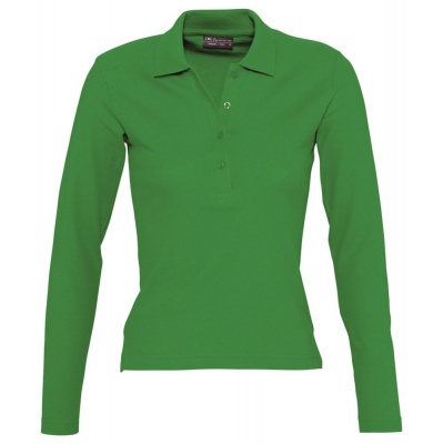 PS1701023835 Sol&#39;s. Рубашка поло женская с длинным рукавом PODIUM ярко-зеленая