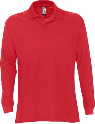 PS1701024344 Sol&#39;s. Рубашка поло мужская с длинным рукавом STAR 170, красная