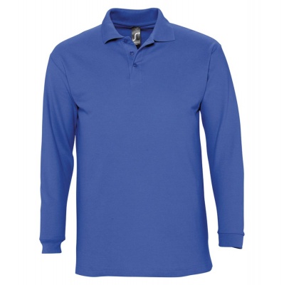 PS151181951 Sol&#39;s. Рубашка поло мужская с длинным рукавом WINTER II 210 ярко-синяя