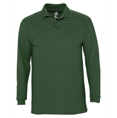 PS151181927 Sol&#39;s. Рубашка поло мужская с длинным рукавом WINTER II 210 темно-зеленая