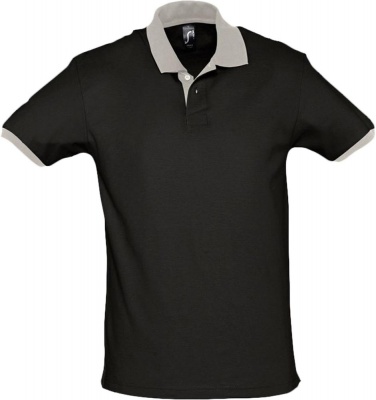 PS1701023425 Sol&#39;s. Рубашка поло Prince 190, черная с серым