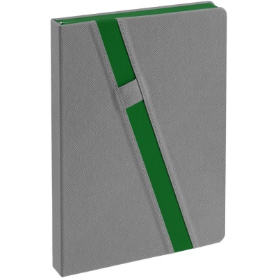 PS2408238069 Контекст. Ежедневник Rubikon, недатированный серо-зеленый