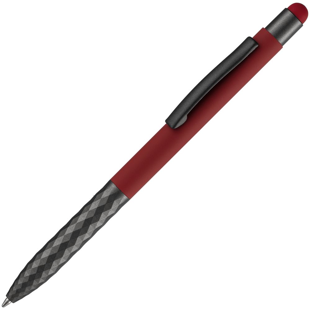 PS2408238452 Ручка шариковая со стилусом Digit Soft Touch, красная