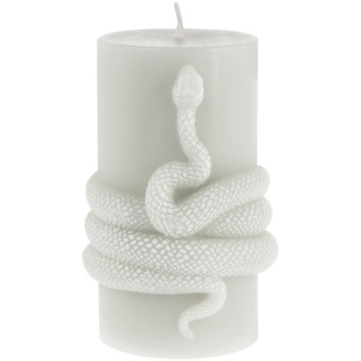PS2408262670 сделано в России. Свеча Snake Knot, серая