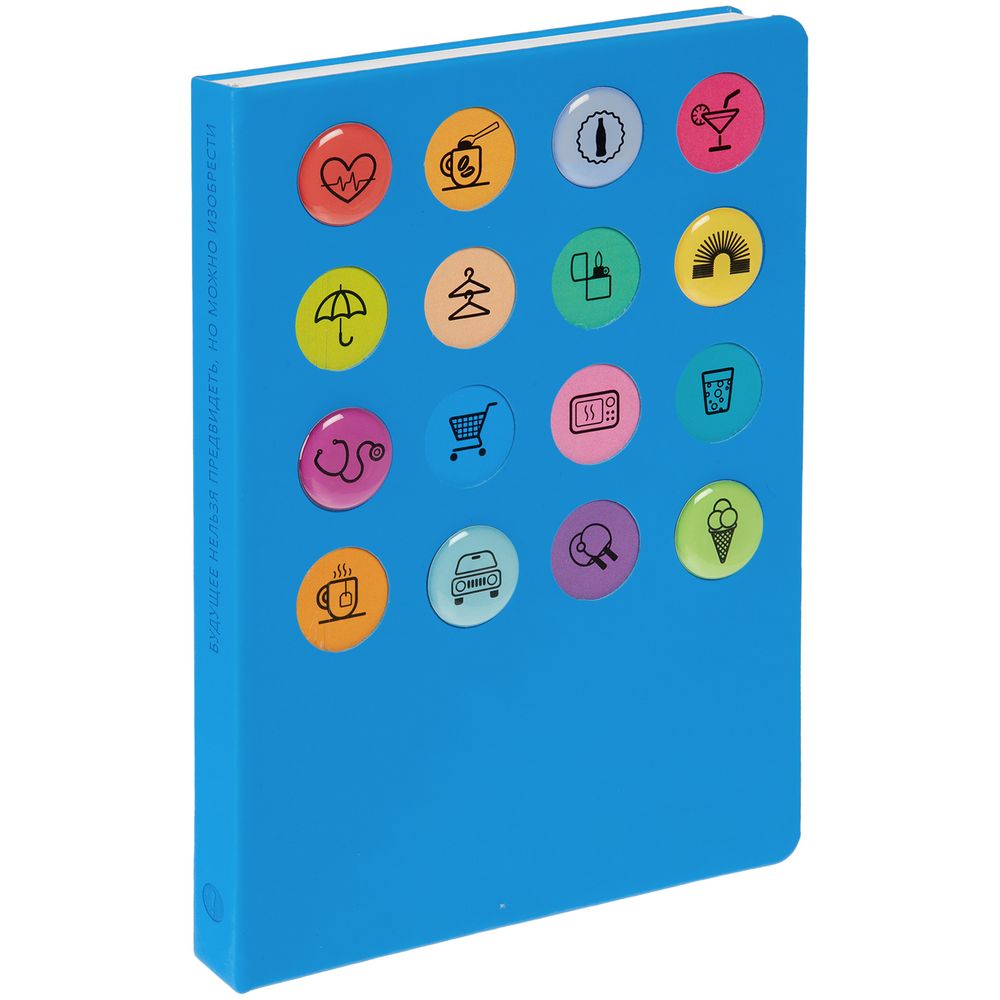 PS2408236391 Inspire. Ежедневник &laquo;История изобретений&raquo;, недатированный, голубой