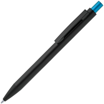 PS2010925 Open. Ручка шариковая Chromatic, черная с голубым