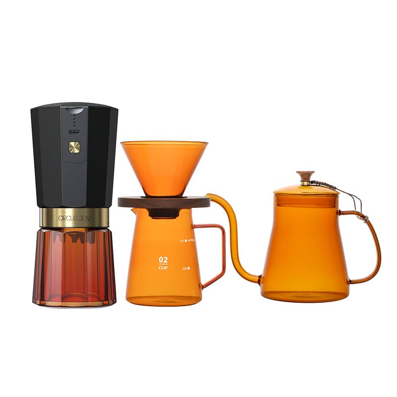 PS2408235498 Circle Joy. Кофейный набор Amber Coffee Maker Set, оранжевый с черным
