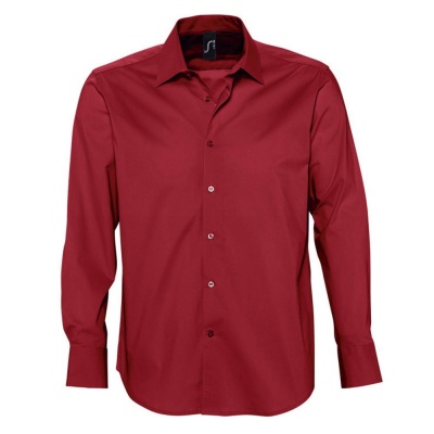 PS1701023367 Sol&#39;s. Рубашка мужская с длинным рукавом BRIGHTON, красная