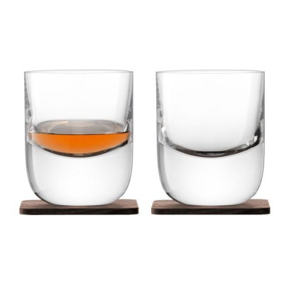 PS2102089918 LSA International. Набор стаканов Renfrew Whisky с деревянными подставками