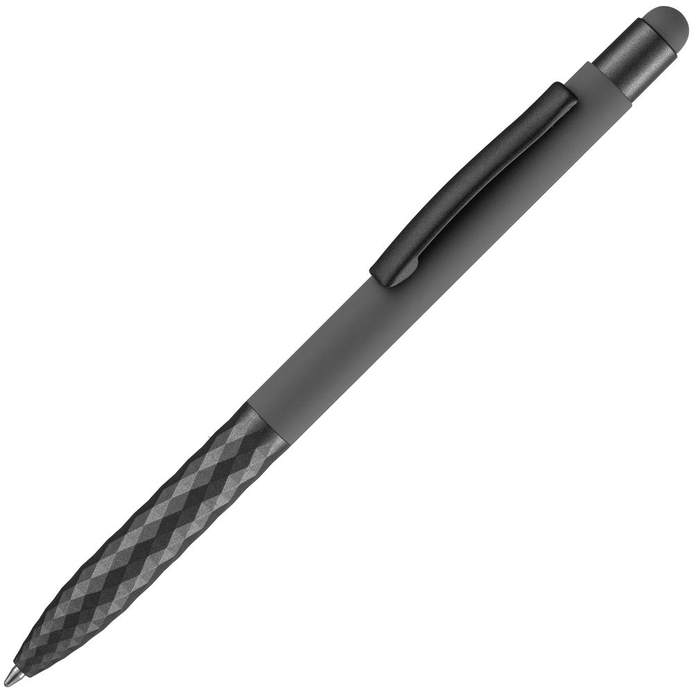 PS2408238454 Ручка шариковая со стилусом Digit Soft Touch, серая