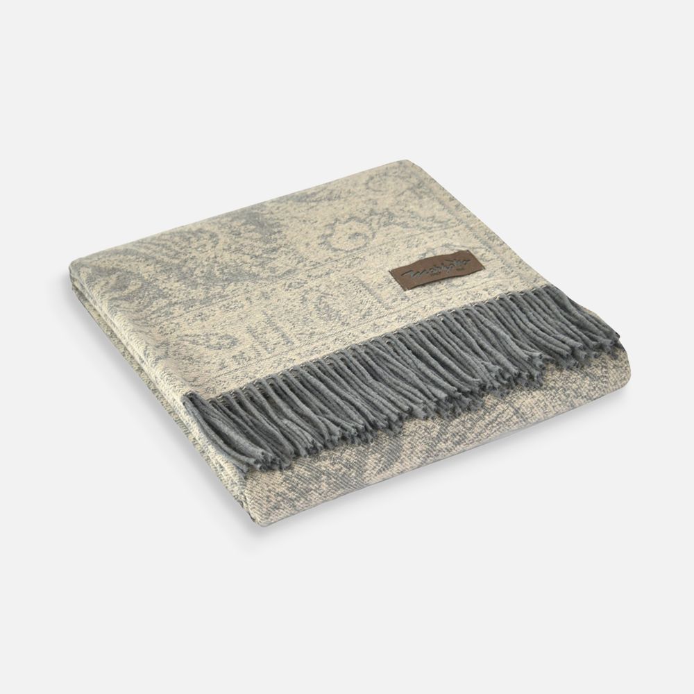 PS1710255041 Marzotto. Плед Magnolia, коричневый