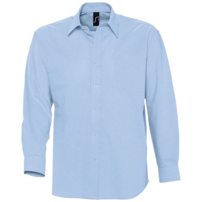 PS10TX-LBL25L Sol&#39;s. Рубашка мужская с длинным рукавом BOSTON голубая, размер L