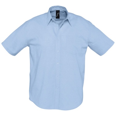 PS1701023371 Sol&#39;s. Рубашка мужская с коротким рукавом BRISBANE голубая, размер XXXL