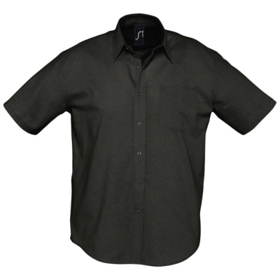 PS10TX-BLK19 Sol&#39;s. Рубашка мужская с коротким рукавом BRISBANE, черная