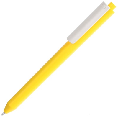 PS240826402 Pigra. Ручка шариковая Pigra P03 Mat, желтая с белым