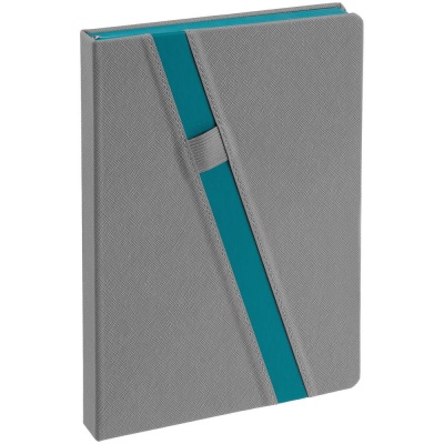 PS2408238068 Контекст. Ежедневник Rubikon, недатированный серо-бирюзовый
