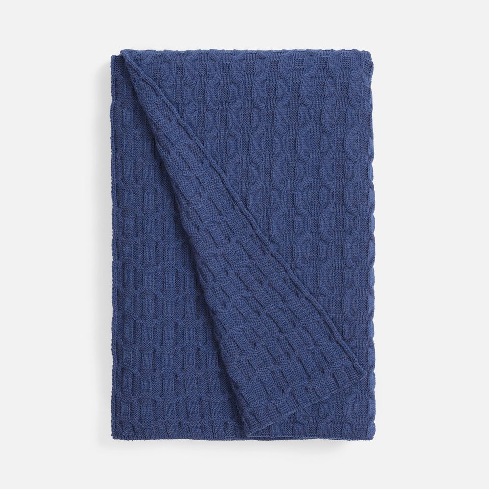 PS1710254834 teplo. Плед Braidera, синий (черника)