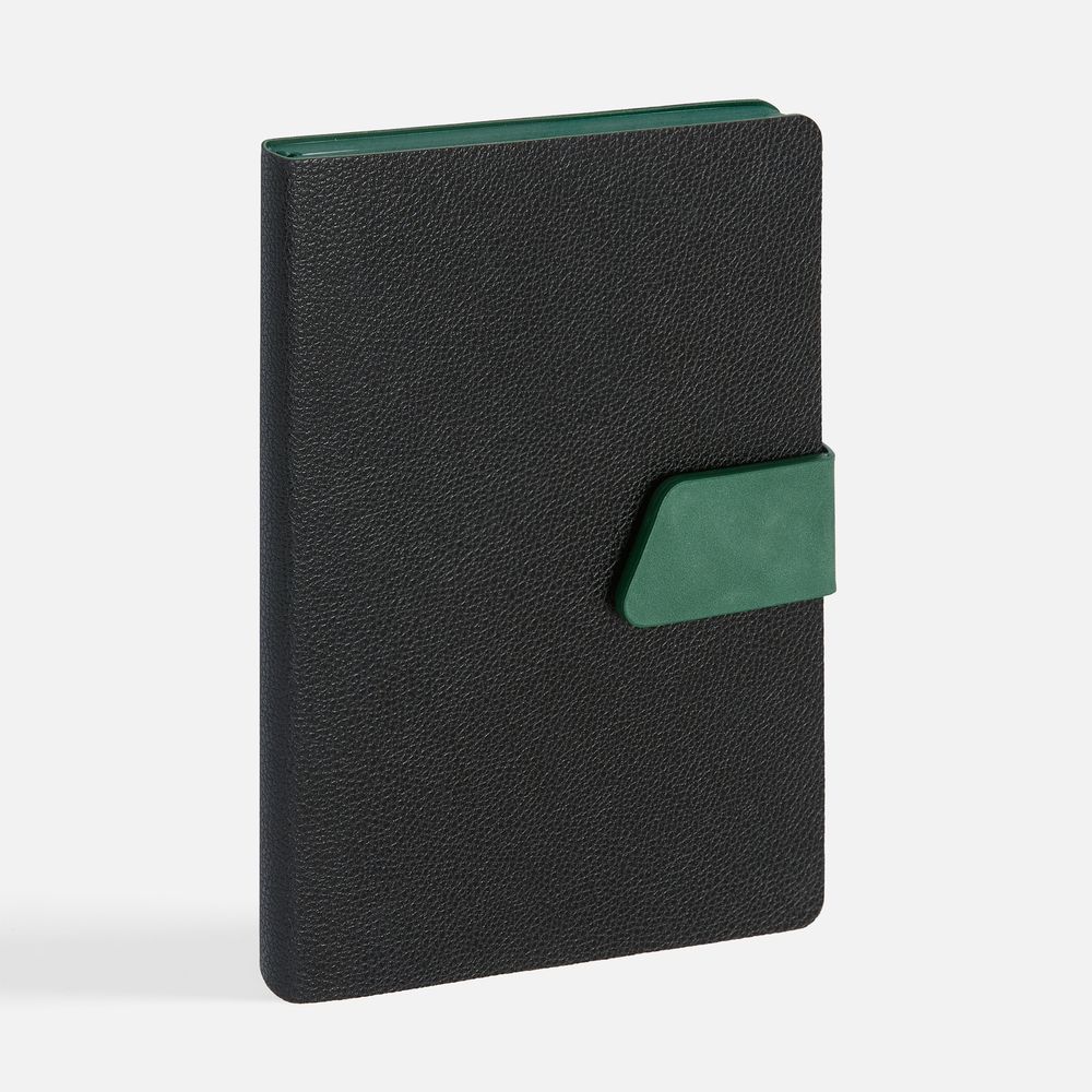 PS1710254563 Контекст. Ежедневник Boom, недатированный, черный с зеленым