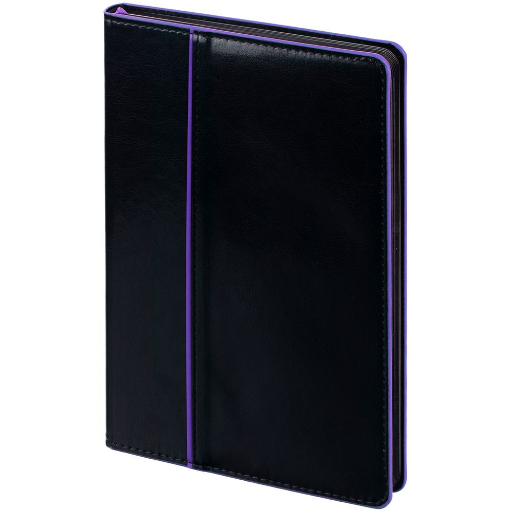 PS1710251279 Escalada. Ежедневник Alanis, недатированный, черный с фиолетовым