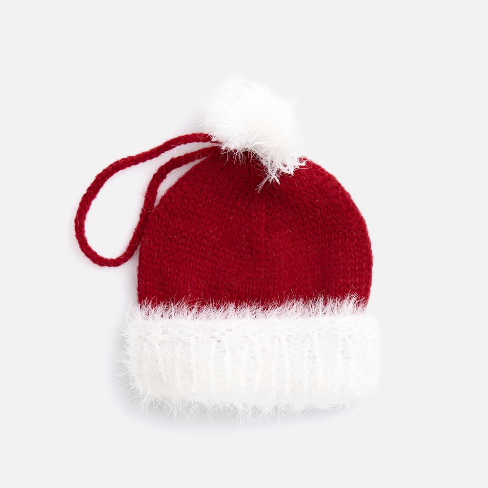 PS1710255186 teplo. Подвеска на елку &laquo;Вьюжка&raquo;, шапочка, красная