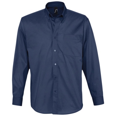 PS10TX-BLU1 Sol&#39;s. Рубашка мужская с длинным рукавом BEL AIR, темно-синяя (кобальт)