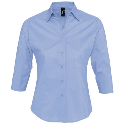 PS10TX-LBL21 Sol&#39;s. Рубашка женская с рукавом 3/4 EFFECT 140, голубая