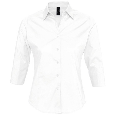 PS10TX-WHT21 Sol&#39;s. Рубашка женская с рукавом 3/4 EFFECT 140, белая