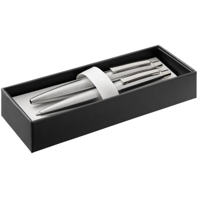 PS171025819 Набор из механического карандаша и ручки Poetica, серебристый