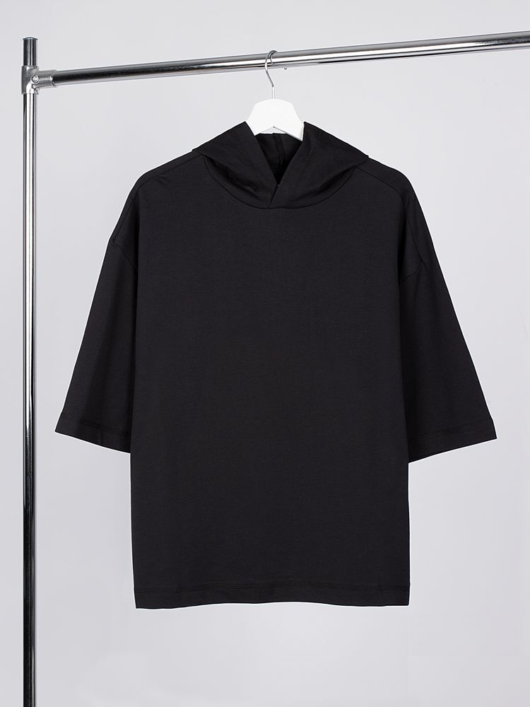 PS171025703 Manevr Neofit. Футболка оверсайз унисекс с капюшоном Neofit, черная