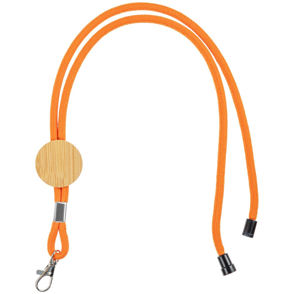 PS1710252992 Шнурок для бейджа Tube Wood, оранжевый