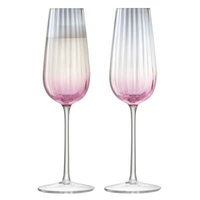 PS2102089905 LSA International. Набор бокалов для шампанского Dusk, розовый с серым