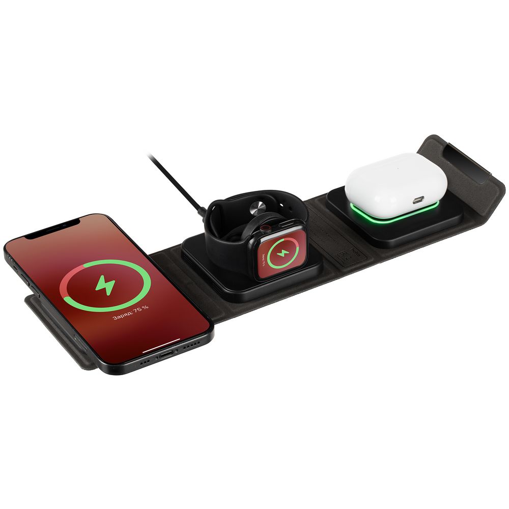 PS1710251306 Indivo. Складная станция беспроводной зарядки triFlex, черная