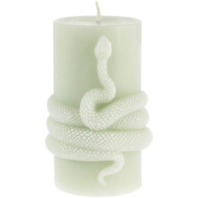 PS2408262671 сделано в России. Свеча Snake Knot, зеленая