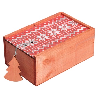PS2015153 Коробка деревянная &laquo;Скандик&raquo;, малая, красная