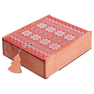 PS2203154313 Коробка деревянная &laquo;Скандик&raquo;, большая, красная