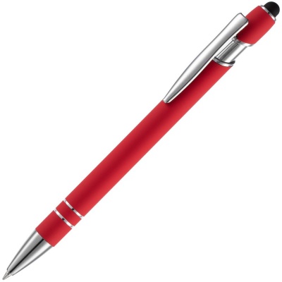 PS2408261488 Open. Ручка шариковая Pointer Soft Touch со стилусом, красная