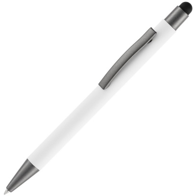 PS2408261509 Open. Ручка шариковая Atento Soft Touch со стилусом, белая