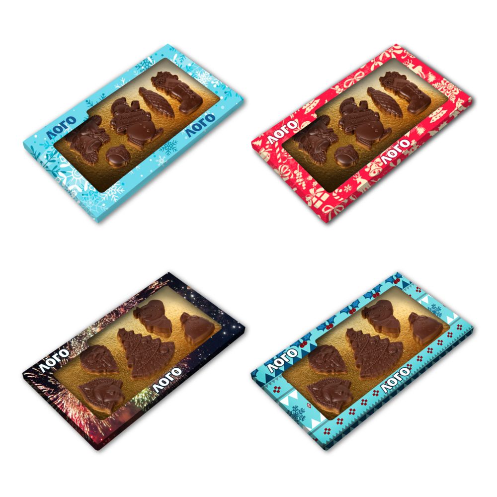 PS2408233958 сделано в России. Набор фигурного шоколада Choco New Year на заказ