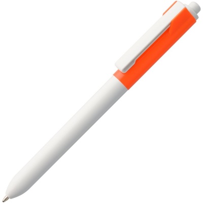 PS1701024411 Open. Ручка шариковая Hint Special, белая с оранжевым