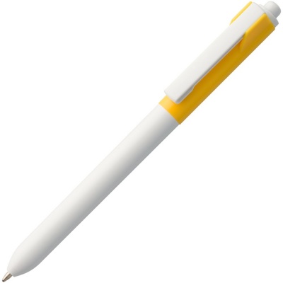 PS1701024408 Open. Ручка шариковая Hint Special, белая с желтым