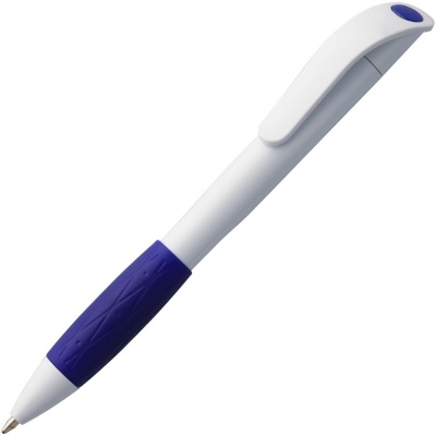 PS1701024404 Open. Ручка шариковая Grip, белая с синим