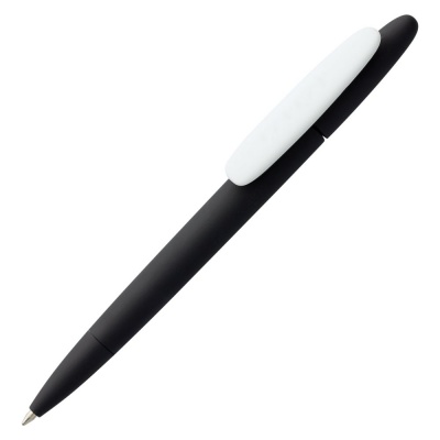 PS171031387 Prodir. Ручка шариковая Prodir DS5 TRR-P Soft Touch, черная с белым