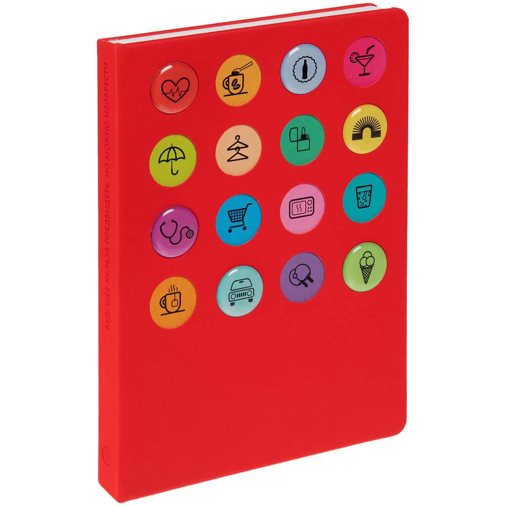 PS2408236394 Inspire. Ежедневник &laquo;История изобретений&raquo;, недатированный, красный